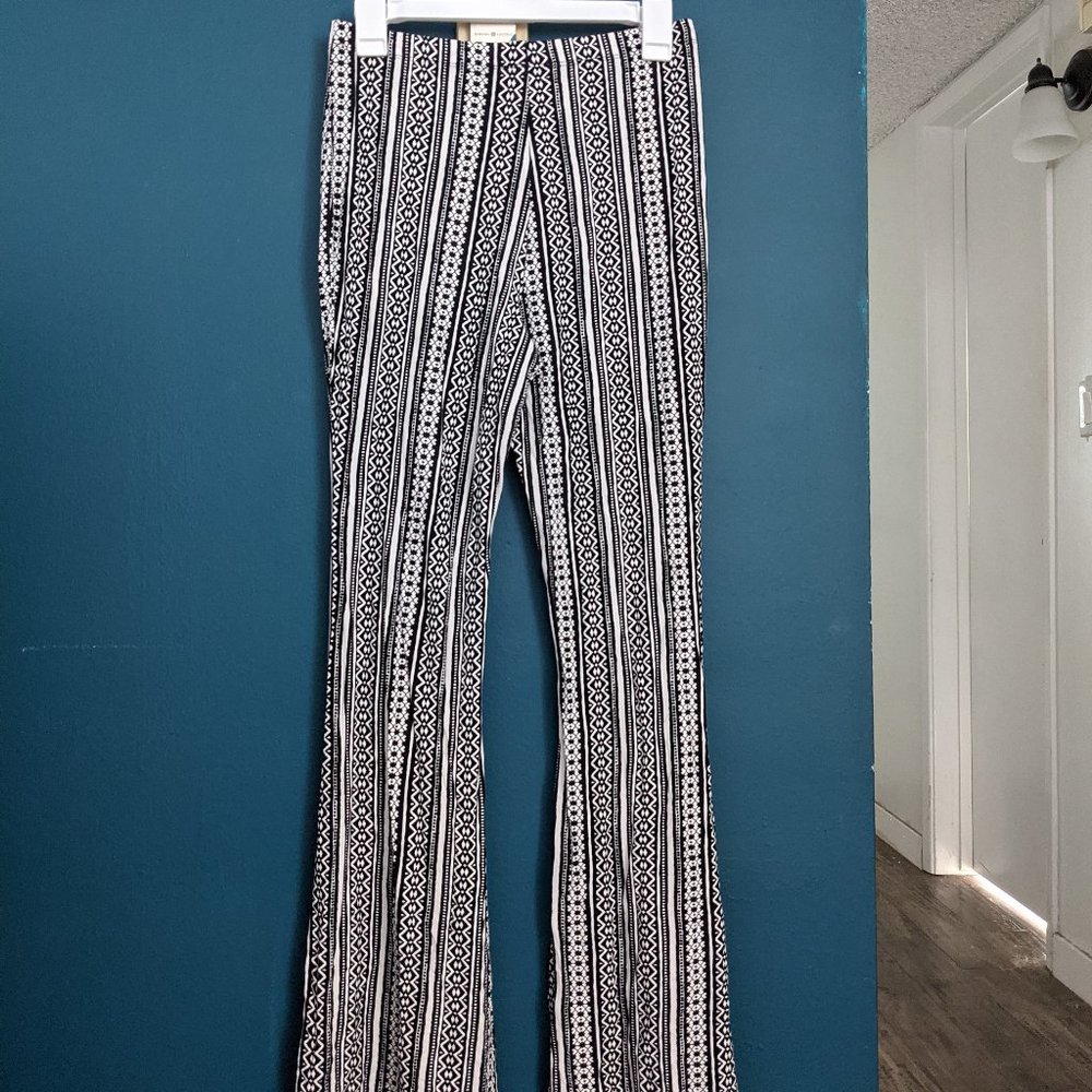 Express tribal stretchy bell bottoms
